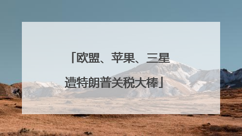 欧盟、苹果、三星遭特朗普关税大棒