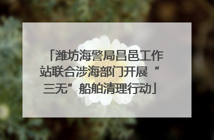 潍坊海警局昌邑工作站联合涉海部门开展“三无”船舶清理行动