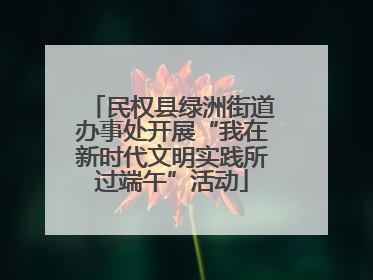 民权县绿洲街道办事处开展“我在新时代文明实践所过端午”活动