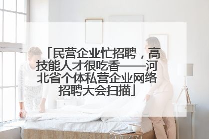 民营企业忙招聘，高技能人才很吃香——河北省个体私营企业网络招聘大会扫描