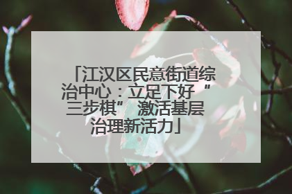 江汉区民意街道综治中心：立足下好“三步棋” 激活基层治理新活力