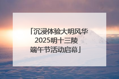 沉浸体验大明风华 2025明十三陵端午节活动启幕