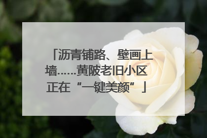 沥青铺路、壁画上墙……黄陂老旧小区正在“一键美颜”
