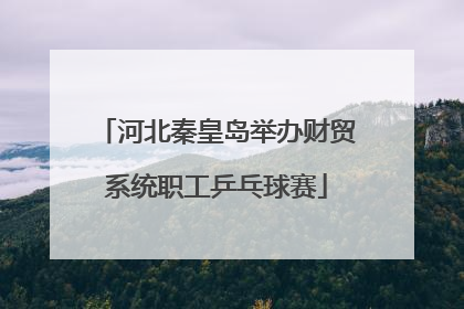 河北秦皇岛举办财贸系统职工乒乓球赛