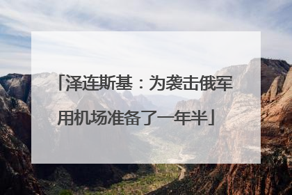 泽连斯基：为袭击俄军用机场准备了一年半
