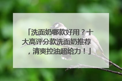 洗面奶哪款好用？十大高评分款洗面奶推荐，清爽控油超给力！