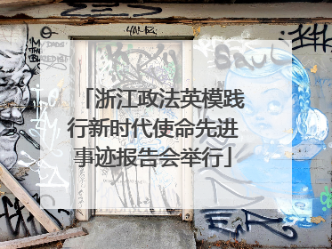 浙江政法英模践行新时代使命先进事迹报告会举行