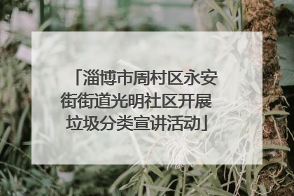 淄博市周村区永安街街道光明社区开展垃圾分类宣讲活动