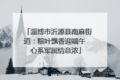 淄博市沂源县南麻街道：粽叶飘香迎端午 心系军属情意浓