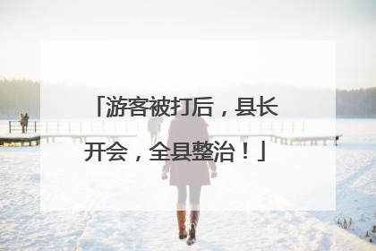 游客被打后，县长开会，全县整治！