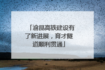 渝昆高铁建设有了新进展，育才隧道顺利贯通