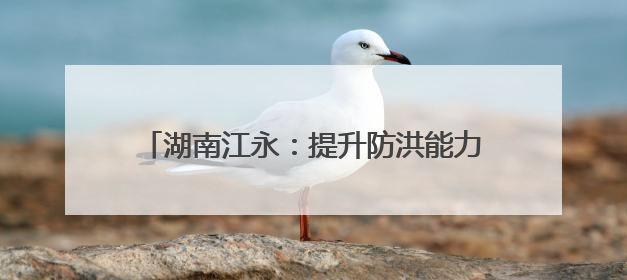 湖南江永：提升防洪能力 让雨后不再“看海”