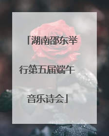 湖南邵东举行第五届端午音乐诗会