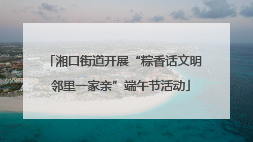 湘口街道开展“粽香话文明 邻里一家亲”端午节活动