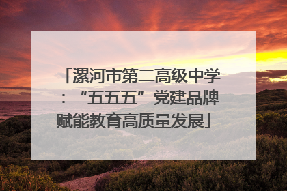 漯河市第二高级中学：“五五五”党建品牌赋能教育高质量发展
