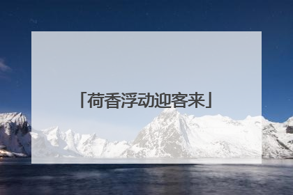荷香浮动迎客来