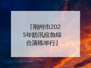 荆州市2025年防汛应急综合演练举行