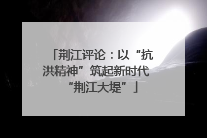 荆江评论：以“抗洪精神”筑起新时代“荆江大堤”