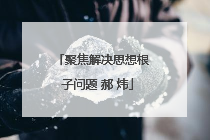 聚焦解决思想根子问题 郝 炜