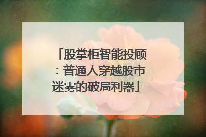股掌柜智能投顾：普通人穿越股市迷雾的破局利器