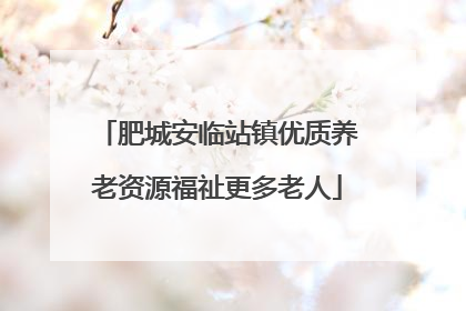肥城安临站镇优质养老资源福祉更多老人