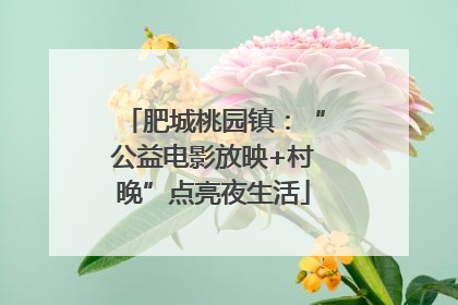 肥城桃园镇：“公益电影放映+村晚”点亮夜生活