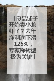 良品铺子开始卖小龙虾了？去年净利润下滑125%，专家称转型极为关键