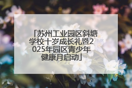 苏州工业园区斜塘学校十岁成长礼暨2025年园区青少年健康月启动