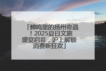 蝉鸣里的扬州奇遇！2025夏日文旅盛宴启幕，沪上解锁消费新狂欢
