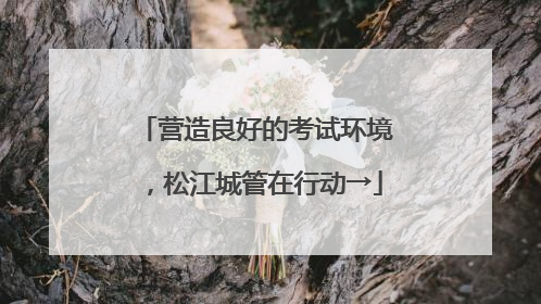 营造良好的考试环境，松江城管在行动→