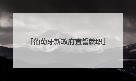 葡萄牙新政府宣誓就职