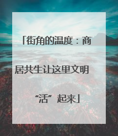街角的温度：商居共生让这里文明“活”起来