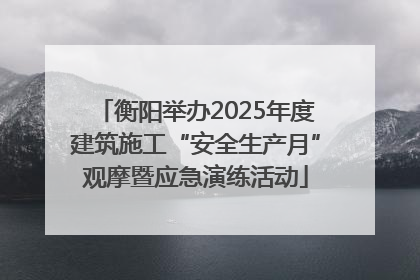 衡阳举办2025年度建筑施工“安全生产月”观摩暨应急演练活动