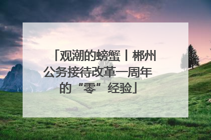观潮的螃蟹丨郴州公务接待改革一周年的“零”经验