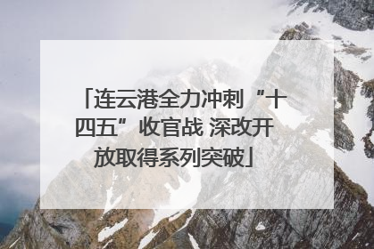 连云港全力冲刺“十四五”收官战 深改开放取得系列突破
