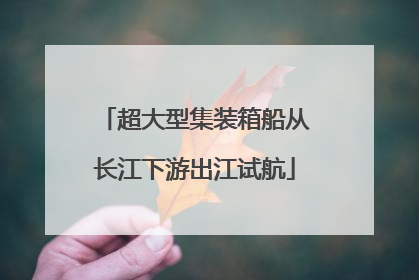 超大型集装箱船从长江下游出江试航