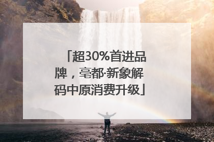 超30%首进品牌，亳都·新象解码中原消费升级