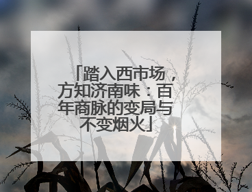 踏入西市场，方知济南味：百年商脉的变局与不变烟火