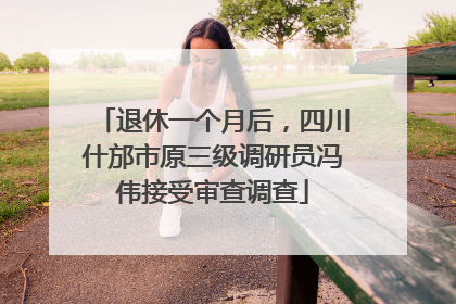 退休一个月后，四川什邡市原三级调研员冯伟接受审查调查