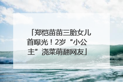 郑恺苗苗三胎女儿首曝光！2岁“小公主”浇菜萌翻网友