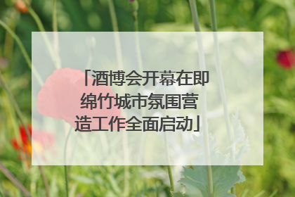 酒博会开幕在即 绵竹城市氛围营造工作全面启动