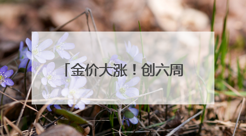 金价大涨！创六周来最大单周涨幅