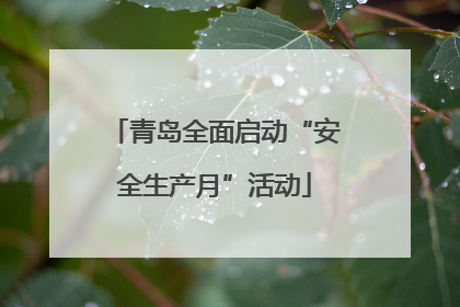 青岛全面启动“安全生产月”活动