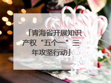 青海省开展知识产权“五个一”三年攻坚行动
