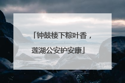 钟鼓楼下粽叶香，莲湖公安护安康