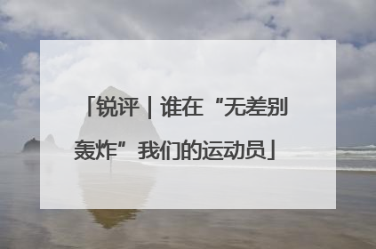 锐评｜谁在“无差别轰炸”我们的运动员