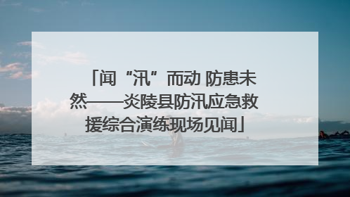 闻“汛”而动 防患未然——炎陵县防汛应急救援综合演练现场见闻