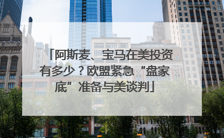 阿斯麦、宝马在美投资有多少？欧盟紧急“盘家底”准备与美谈判