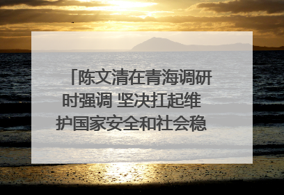 陈文清在青海调研时强调 坚决扛起维护国家安全和社会稳定职责使命 为谱写中国式现代化青海篇章贡献政法力量