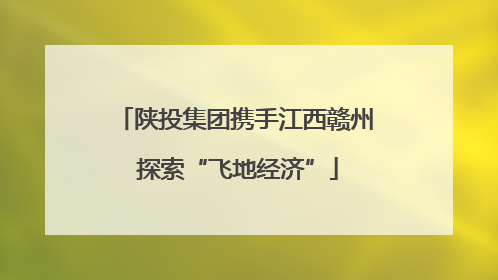 陕投集团携手江西赣州 探索“飞地经济”